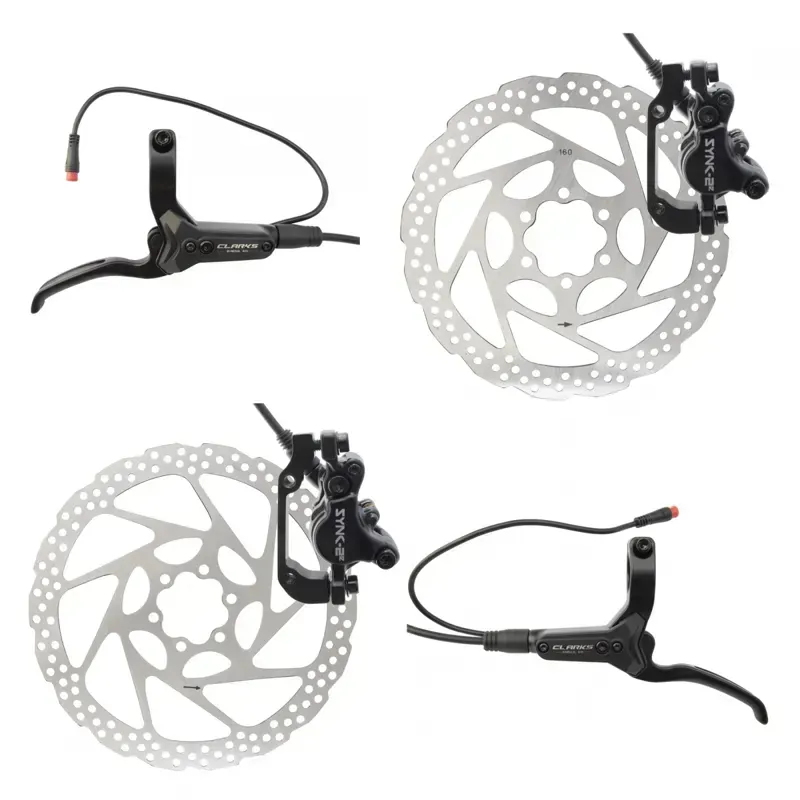 Clarks Sync-2E Hydraulic Disk Brake 180/160mm Set in Black/Silver