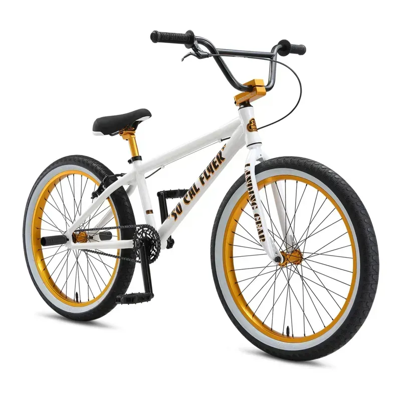 SE Bikes So Cal Flyer 24 BMX Bike In White/Gold