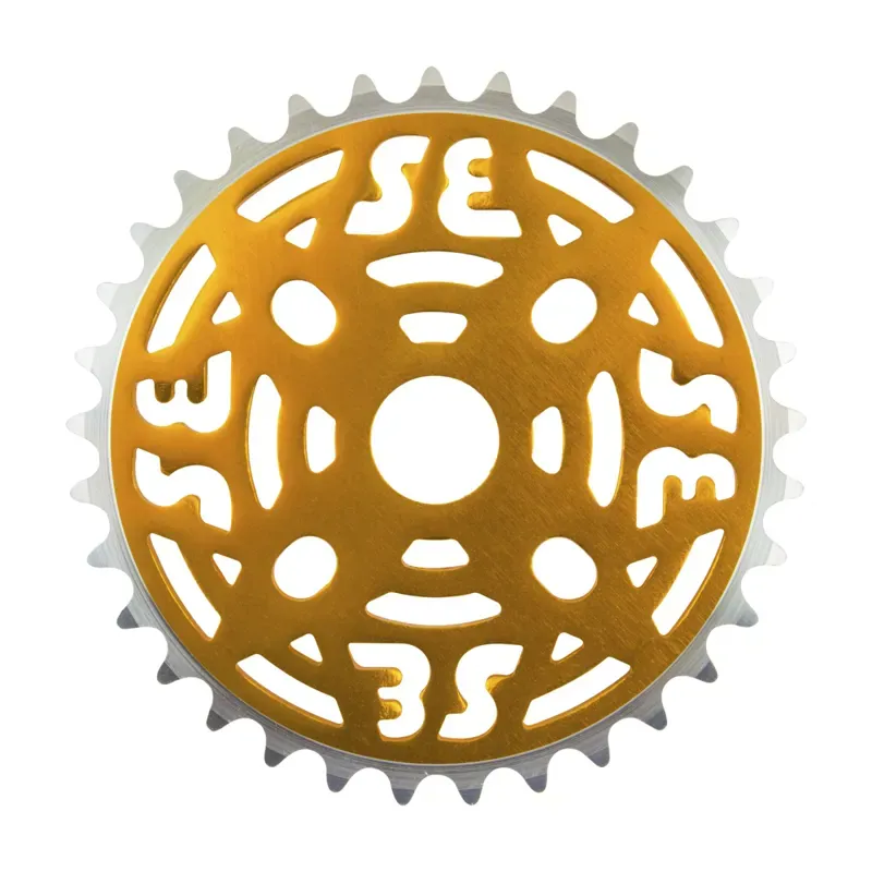 SE Bikes 33-tooth 1/8-inch 1-piece Alloy Chainring in Gold