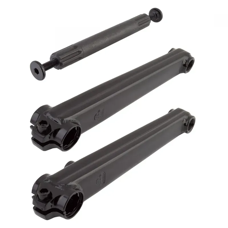 SE Bikes V-ridge 175mm 3-piece 19mm 8-tooth Sp. BMX Axle w/ BB in Black