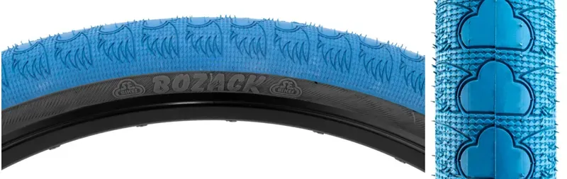 SE Bikes Bozack 24x2.4-inch Wire BMX Tire in Light Blue/Black