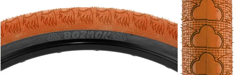 SE Bikes Bozack 26x2.4-inch Wire BMX Tire in Orange/Black