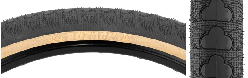 SE Bikes Bozack 29x2.4-inch Wire BMX Tire in Black/Tan
