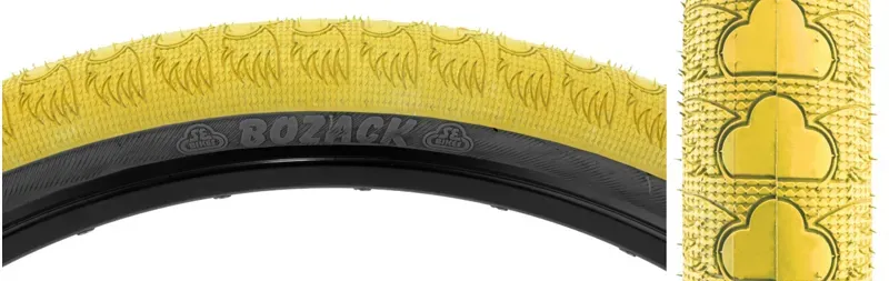 SE Bikes Bozack 24x2.4-inch Wire BMX Tire in Yellow/Black