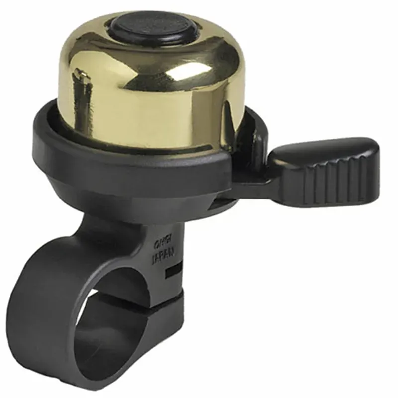 Mirrycle Duet Brass Bicycle Bell in Gold/Black