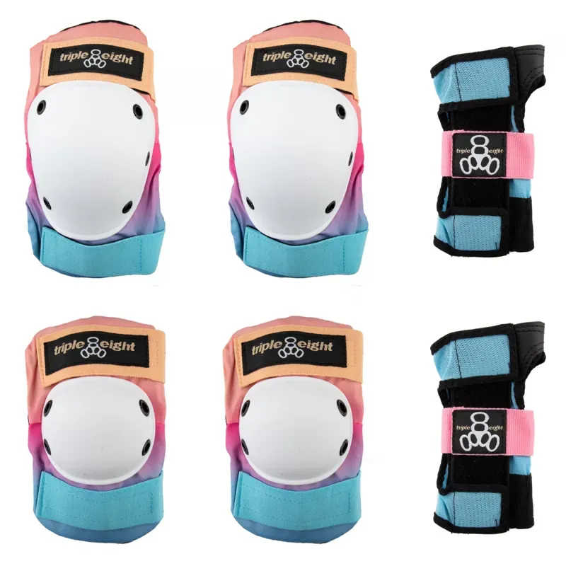 Triple8 Saver-3 Elbow/Knee/Wrist Small Protection Guards in Sunset