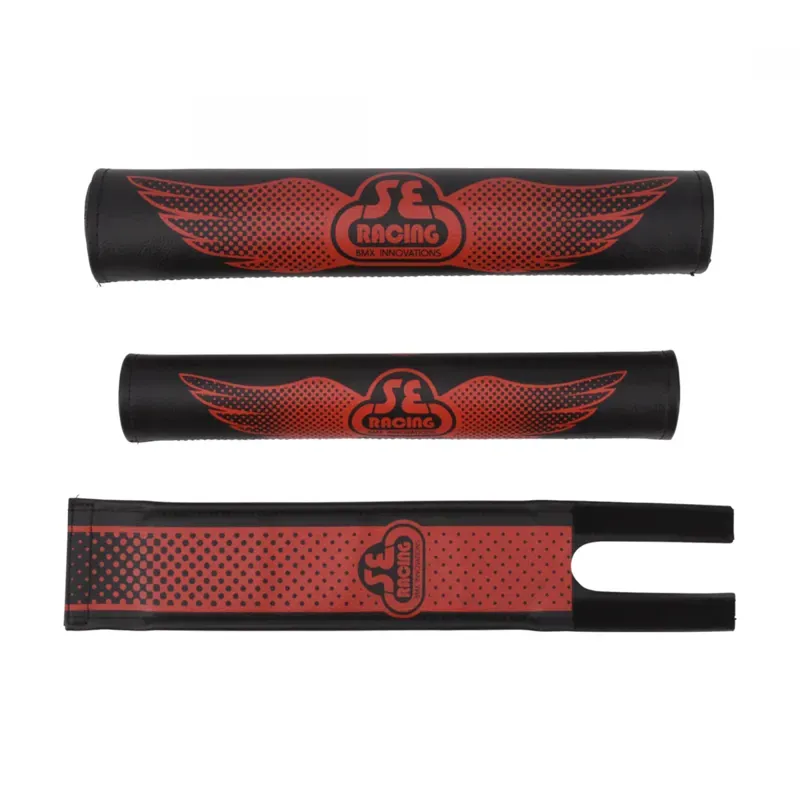 SE Bikes Frame Pad Set in Wing Fade Black/Red