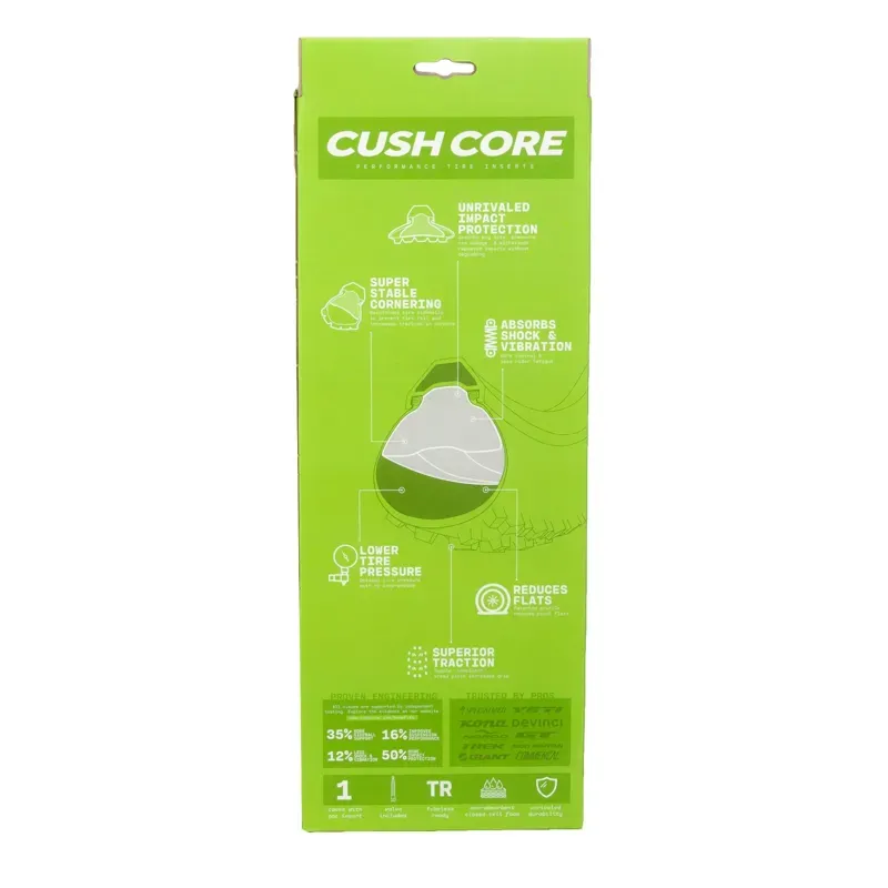 CushCore Pro Tire Inserts Set 27.5 Pair Includes 2 Tubeless Valves-1