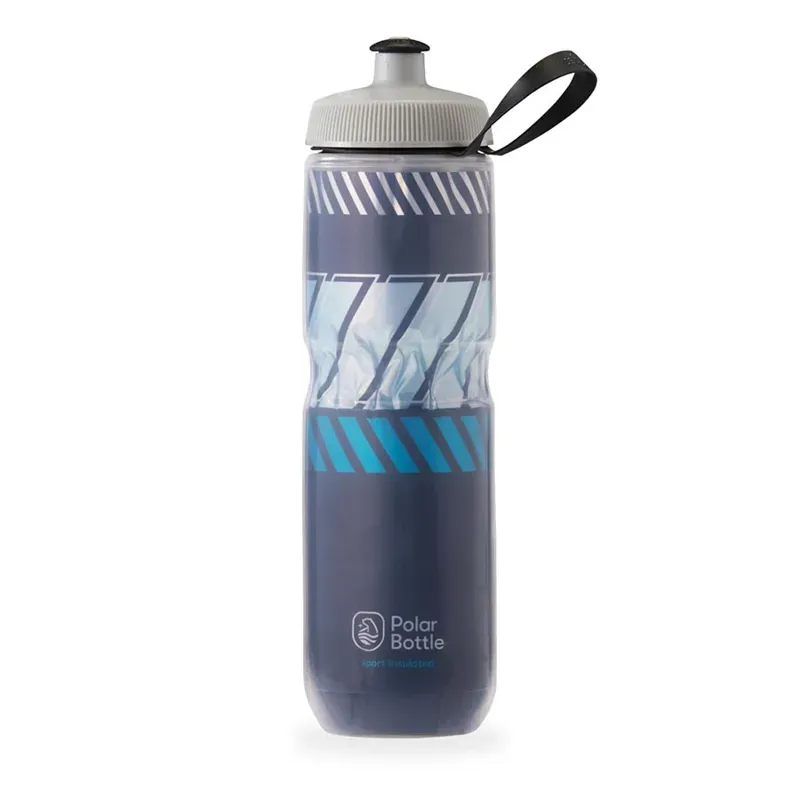 Polar Bottle Sport Insulated 24oz Water Bottle in Navy/Sky Blue