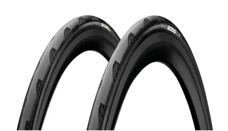 Continental Grand Prix 5000 Tire - 700 x 25 Clincher Folding Black 330tpi