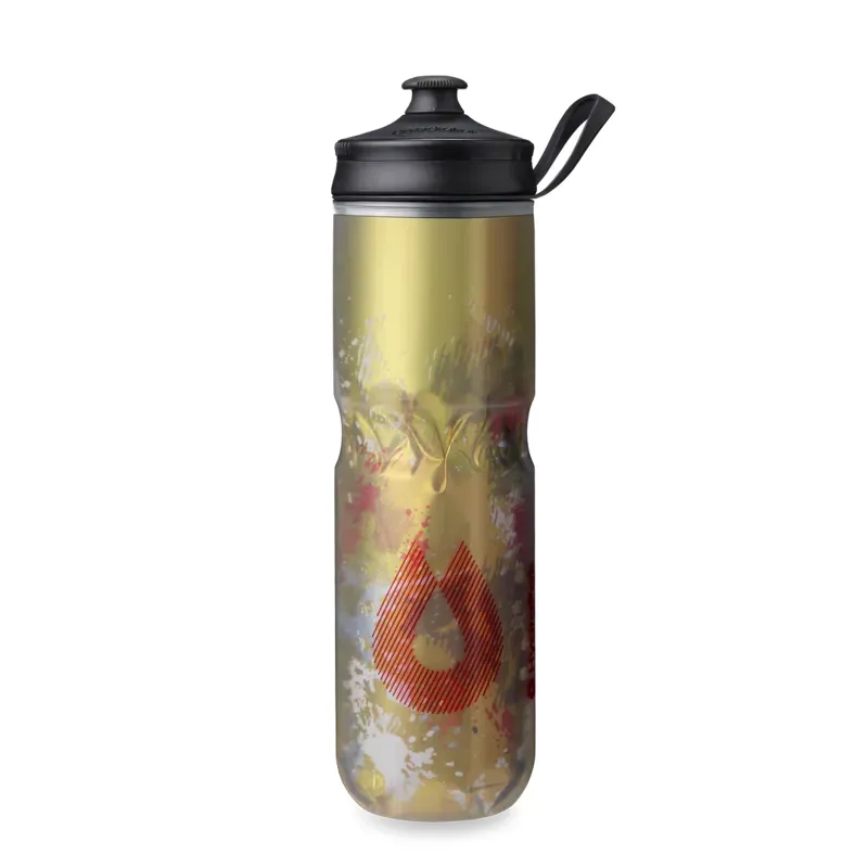 Hydrapak Polar Sport 24oz Insulated Water Bottle in Splash Gold