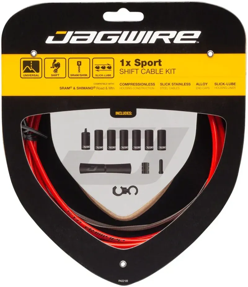 Jagwire 1x Sport Shift Cable Kit SRAM/Shimano in Red