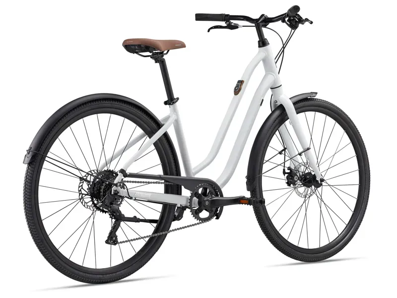 Liv Flourish 3 Disk Hybrid City Bike in White-1