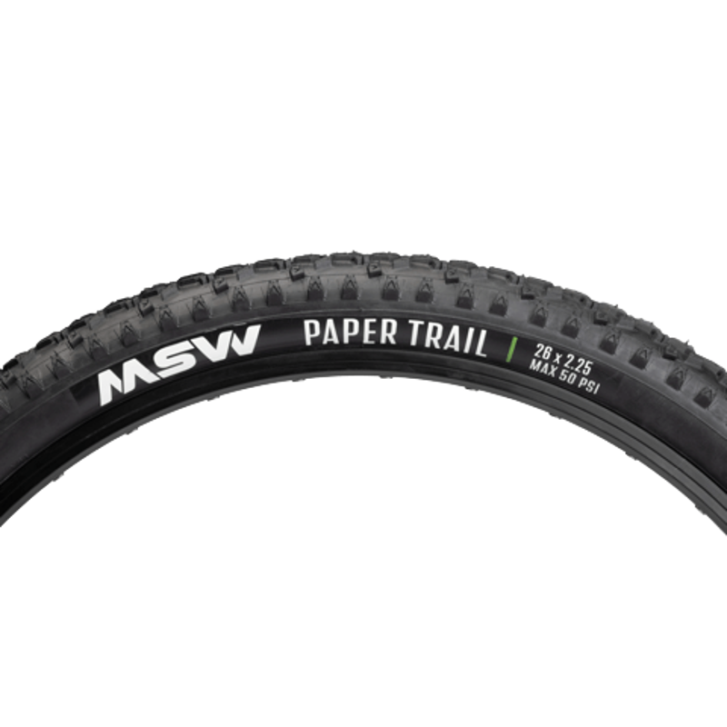 MSW Paper Trail 29 x 2.25 Wirebead 33tpi Tire in Black-3