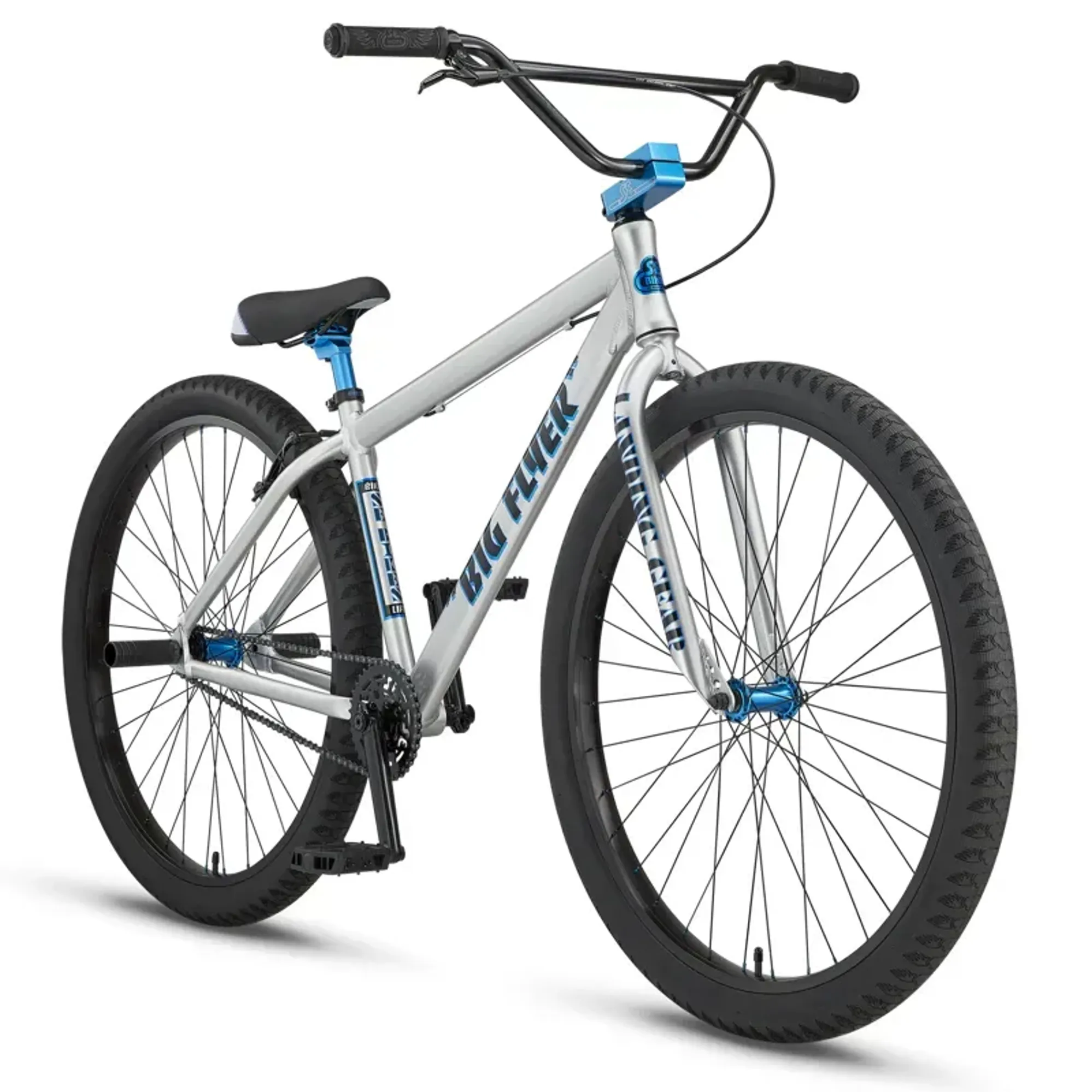 SE Bikes Big Flyer 29-inch BMX in Iced Out Silver SE Bikes Big Flyer 29-inch BMX in Iced Out Silver