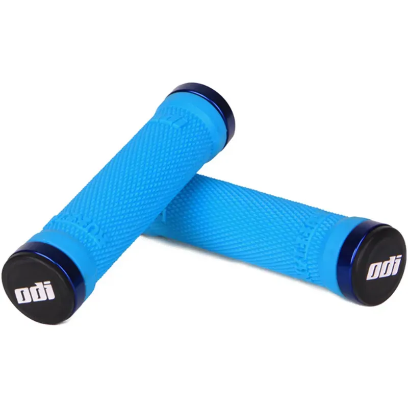 Odi Ruffian Mountain Bike 130mm Lock On Grips in Blue