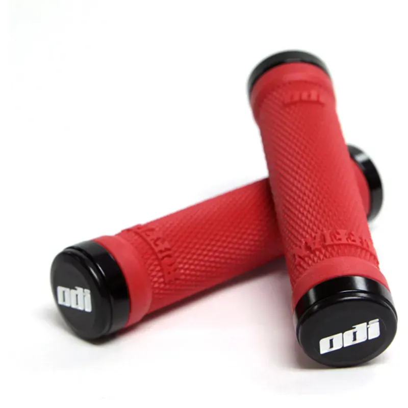 Odi Ruffian Mountain Bike 130mm Lock On Grips in Red