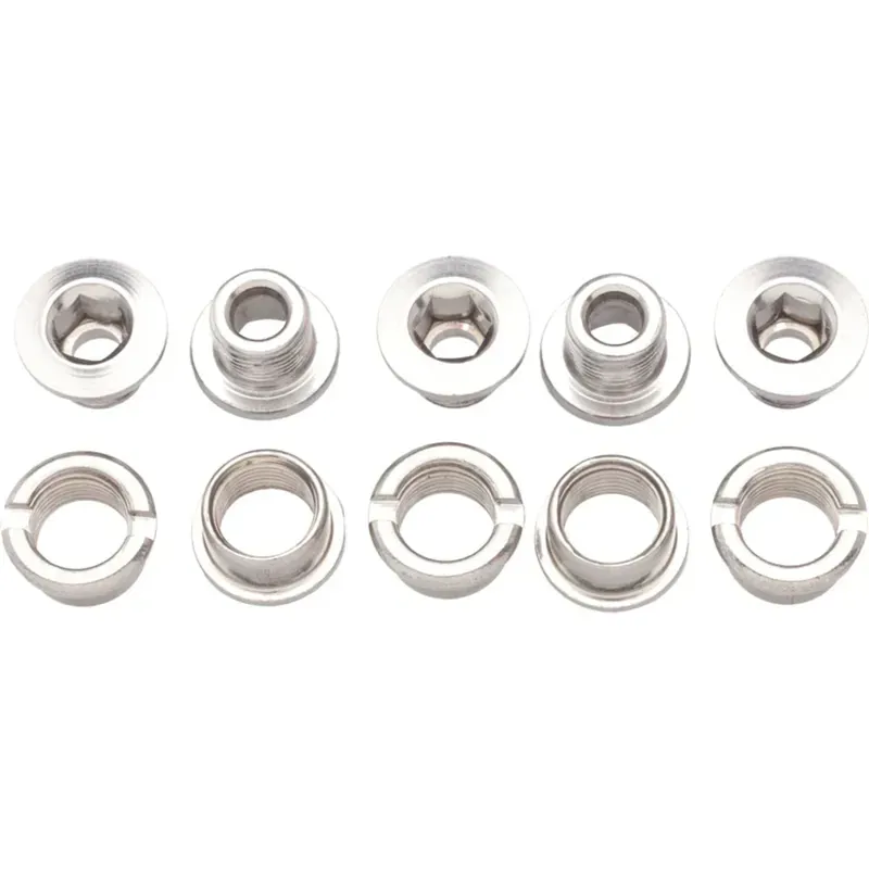 Problem Solvers 16mm Stainless Steel Inner Chainring Bolts in Silver