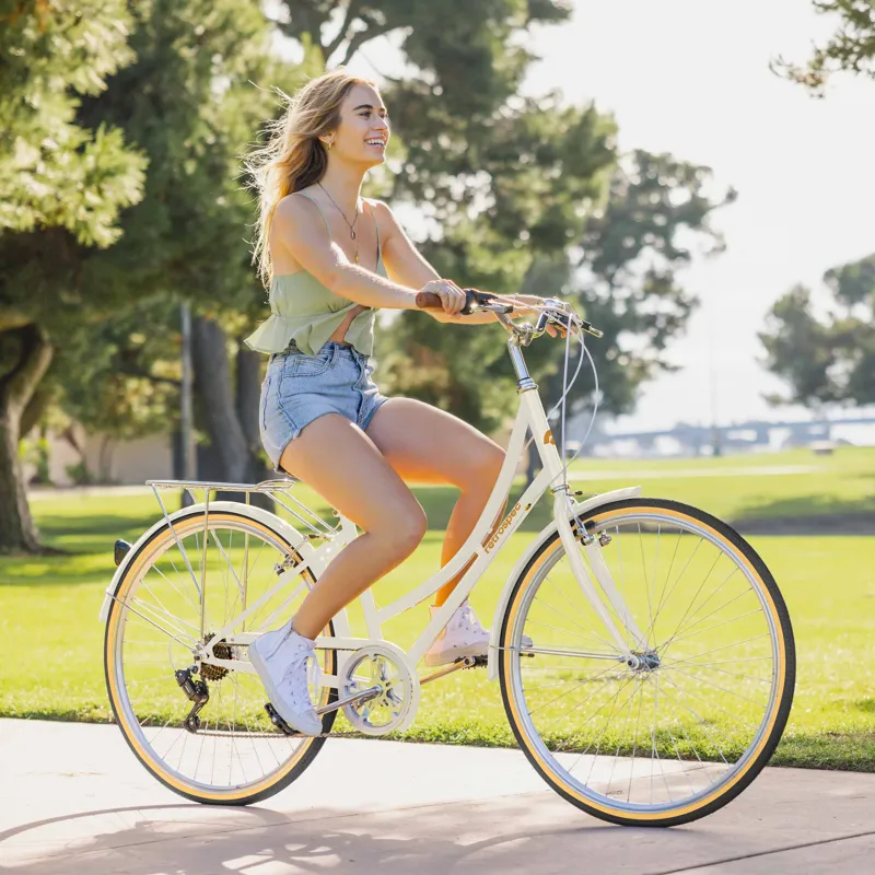Retrospec Beaumont Step thru 7 Speed City Bike - 42cm - Dusty Rose-1