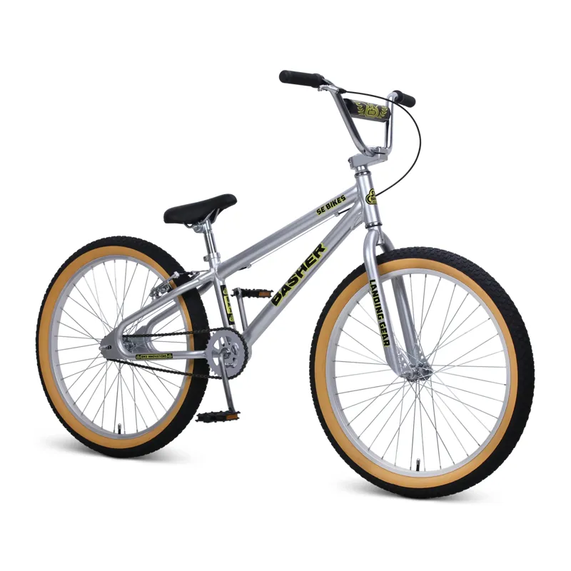 SE Basher 24 Inch Wheel Silver Streak BMX Cruiser
