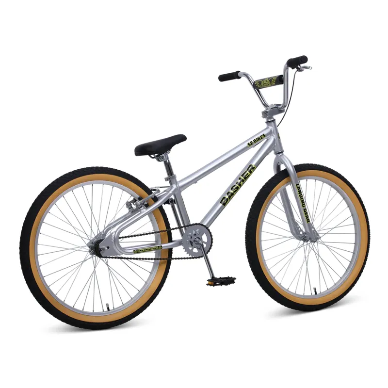 SE Basher 24 Inch Wheel Silver Streak BMX Cruiser-1