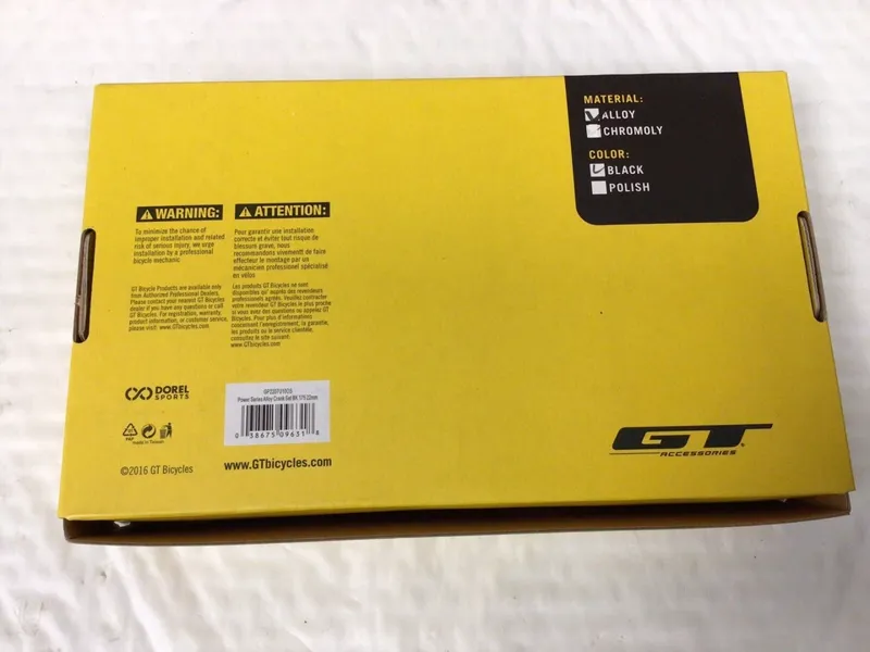 GT Power Series Alloy Crank Set BK 175 22mm-2