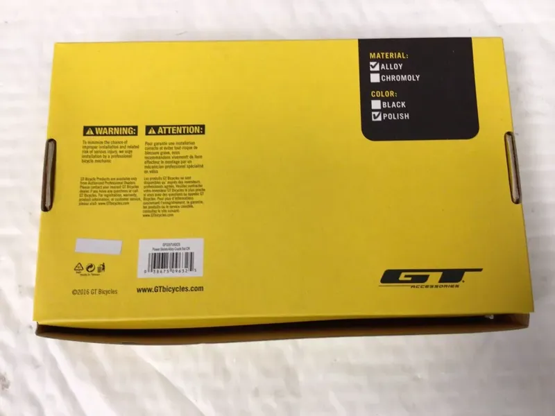 GT Power Series Alloy Crank Set Polished 175 22mm-3