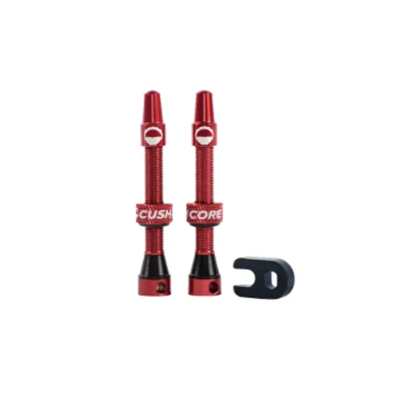 CushCore Tubeless Presta Valve Set - 44mm Red
