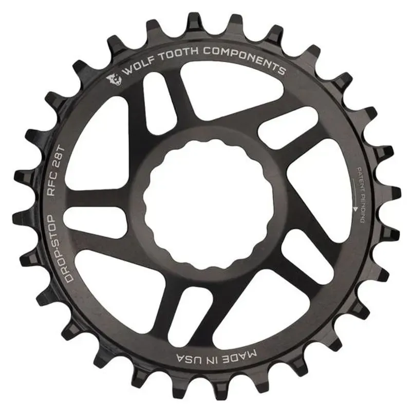 Wolf Tooth Direct Mount Chainring - 32t RaceFace CINCH Direct Mount Boost 3mm Offset Drop-Stop ST Requires 12-Speed HG+ Chain Black