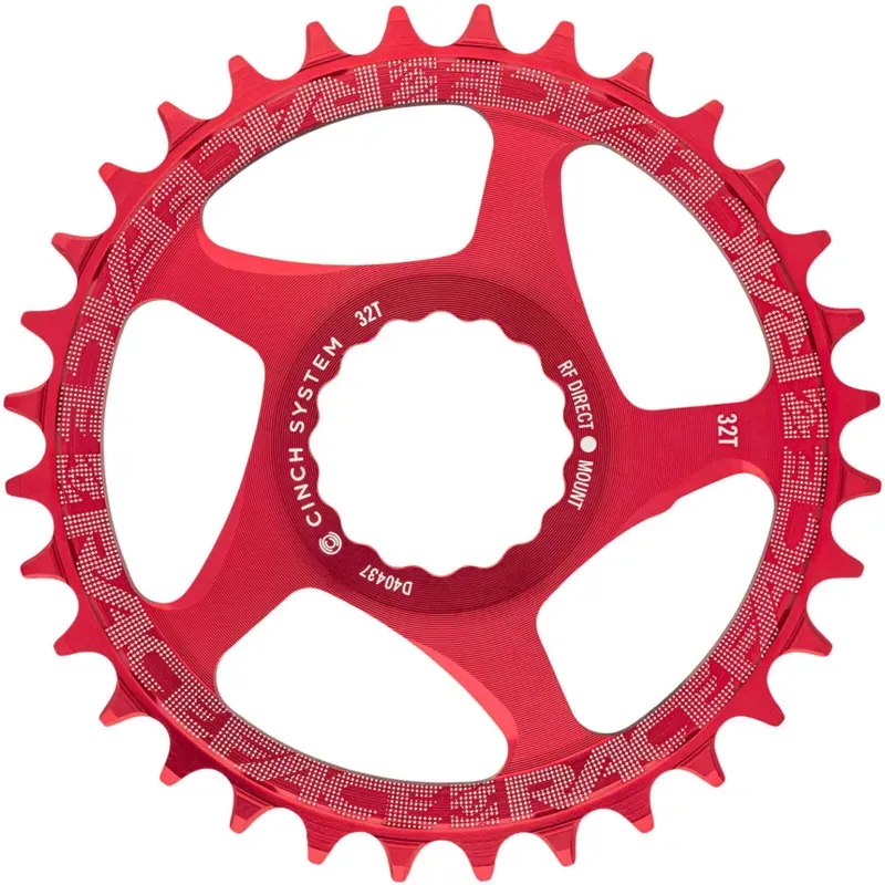 RaceFace Narrow Wide Chainring: Direct Mount CINCH 30t Red