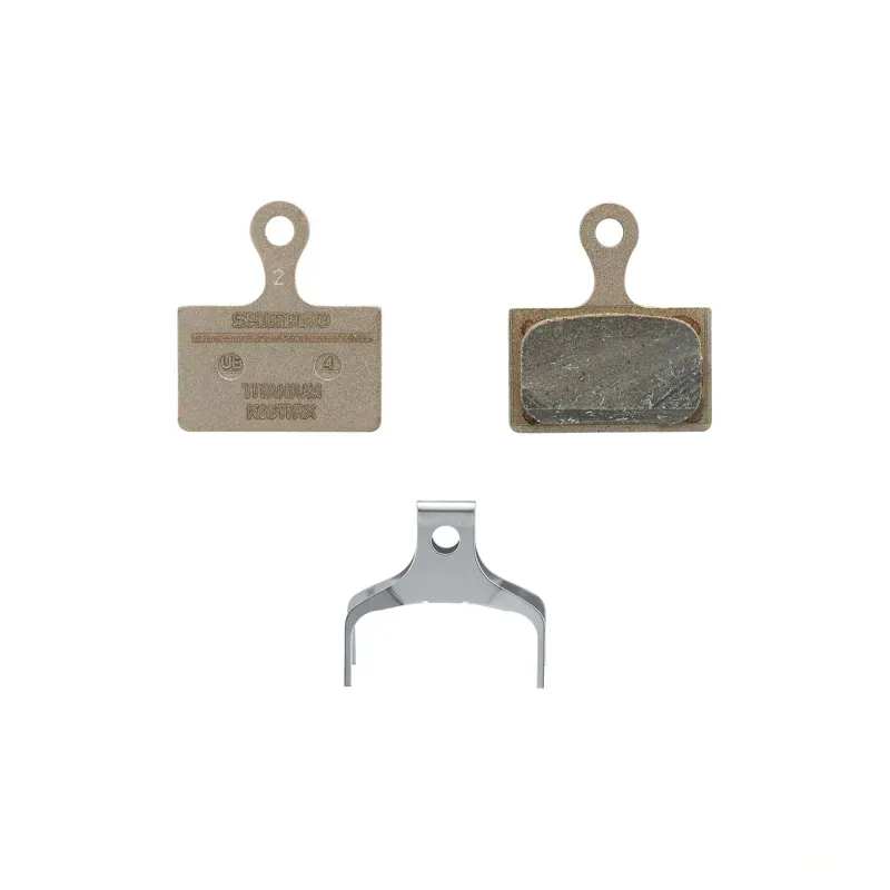 Shimano K05Ti-RX Resin Disk Brake Pads and Springs in Silver