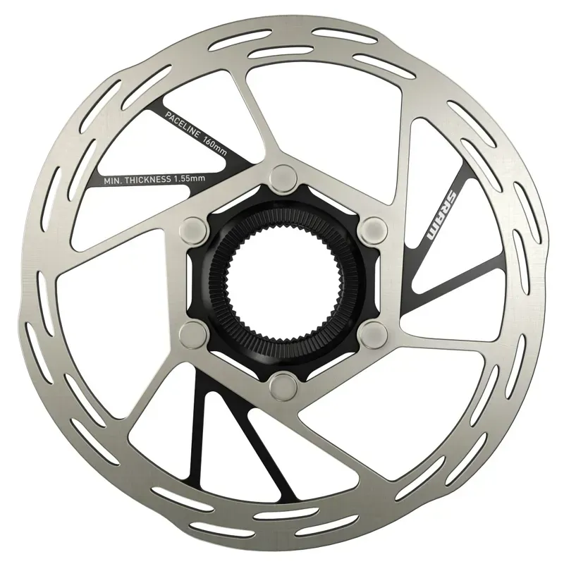 SRAM Paceline Disc Brake Rotor - 160mm 6-Bolt Silver/Black-3