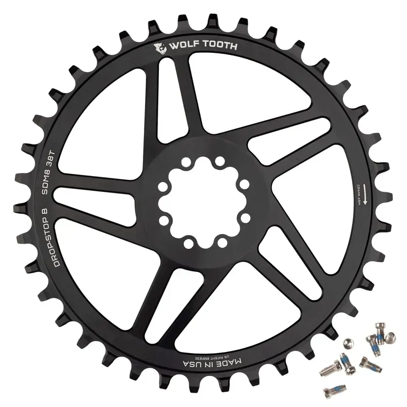 Wolf Tooth Direct Mount Drop-Stop 36T Chainring: for SRAMCranks with Removable Spiders 6mm Offset-1